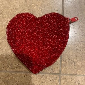 Beaded Heart Chang purse